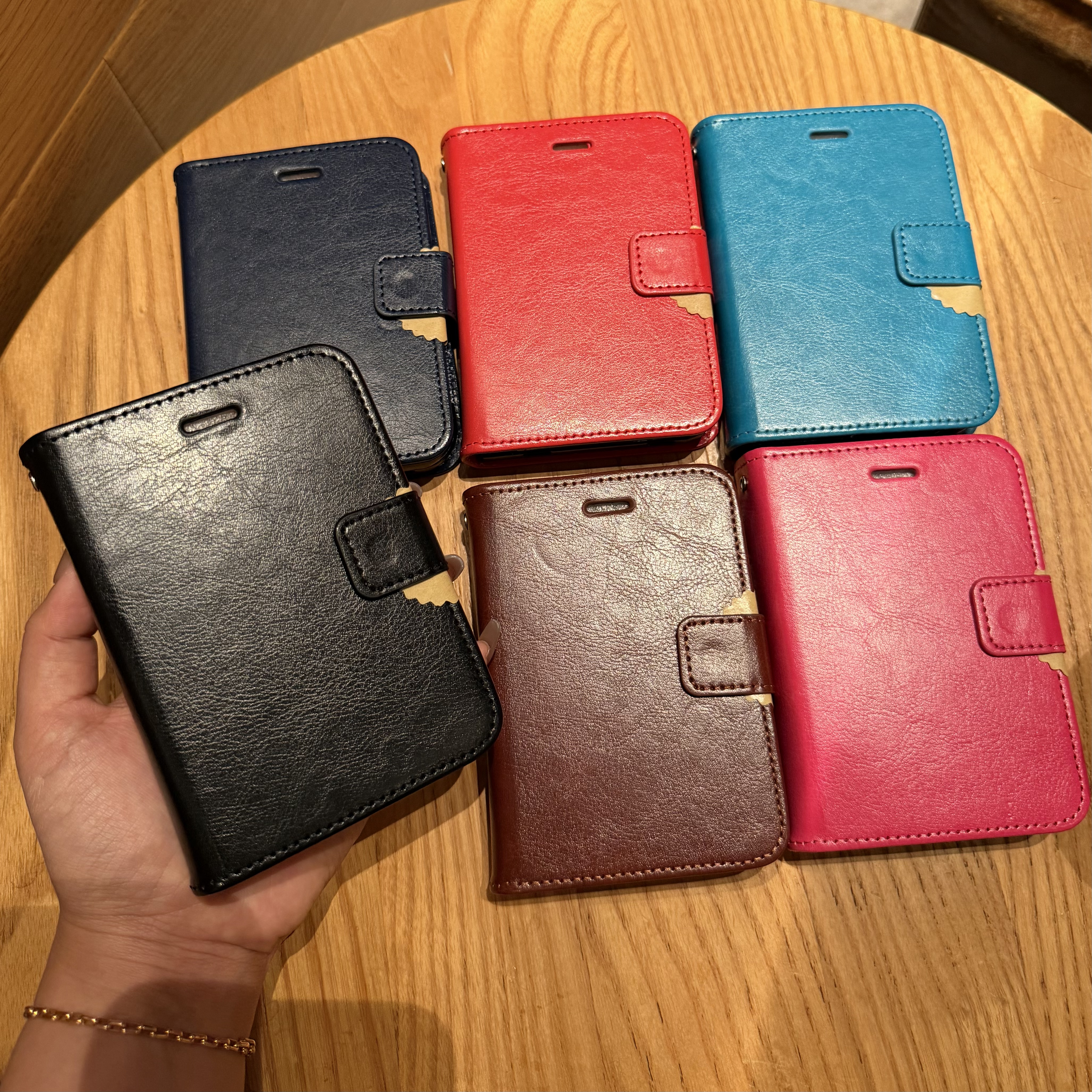 Retro Oil Wax Texture Pull-up Leather Case with Card Slots for iPhone Duo